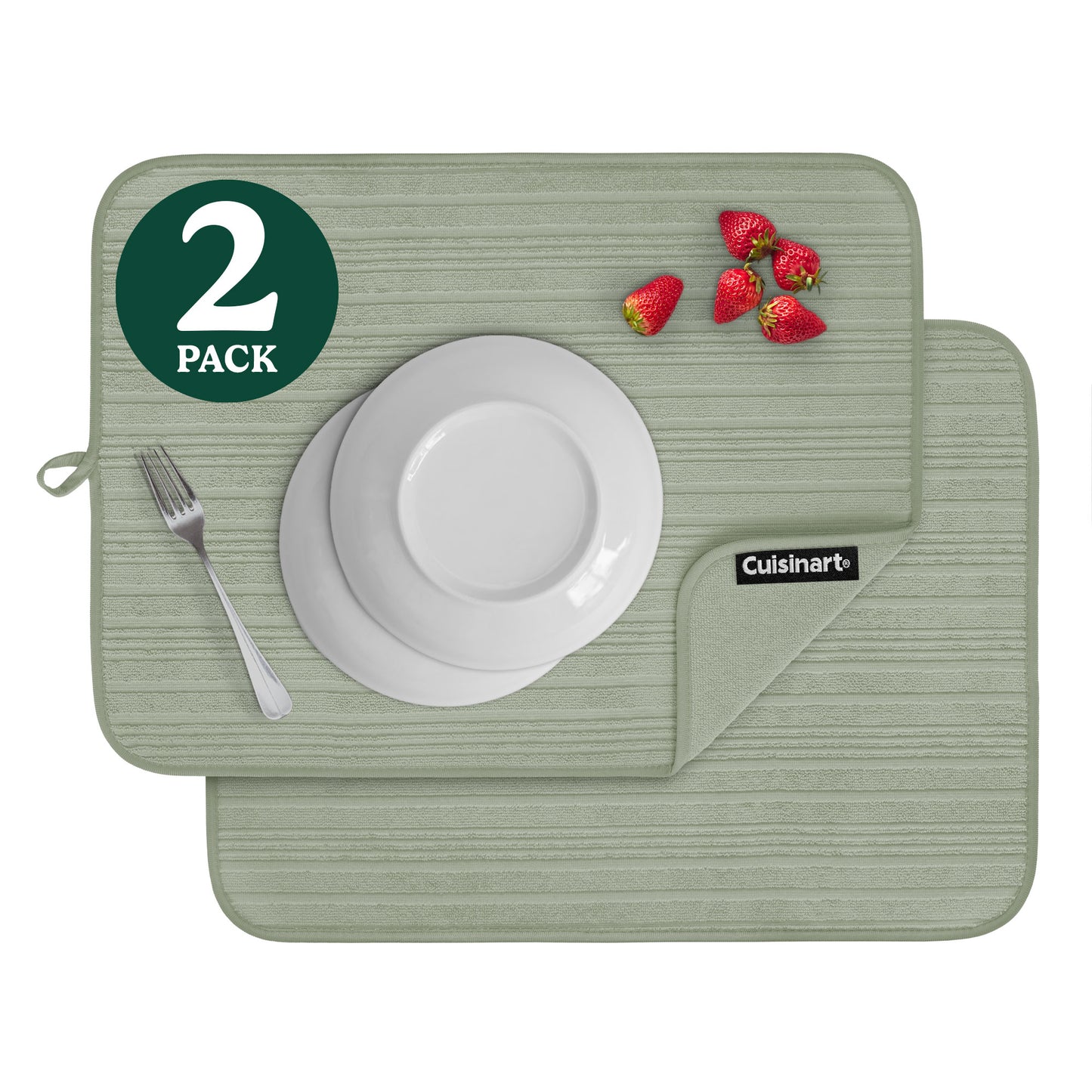 Cuisinart XL Dish Drying Mats - Ultra Absorbent, 2 Pack
