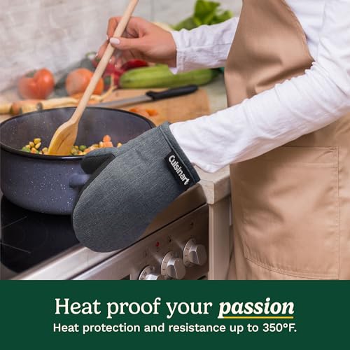 Cuisinart Chambray Mini Oven Mitts - Neoprene Grip, 2 Pack