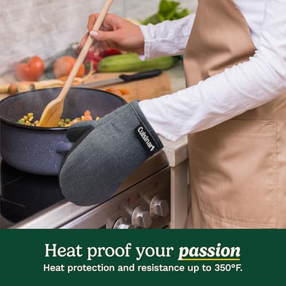 Cuisinart Chambray Mini Oven Mitts - Neoprene Grip, 2 Pack