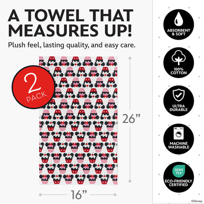 Disney Kitchen Towels - 100% Cotton, 2 Pack