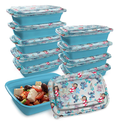 Disney Meal Prep Containers - 20 Piece Reusable Set with Lids