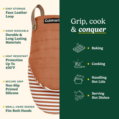 Cuisinart Horizon Mini Oven Mitts - Silicone Grip, 2 Pack