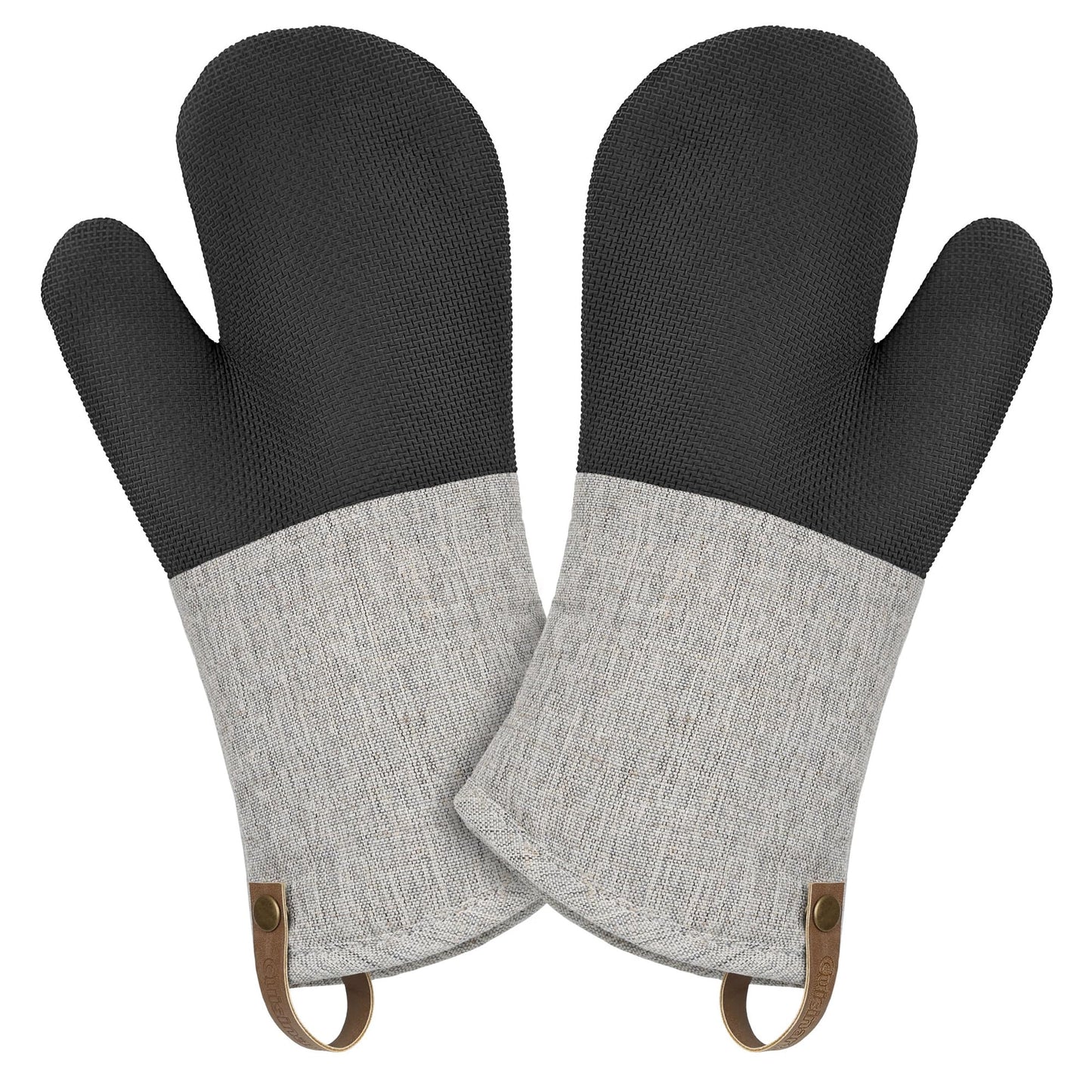Cuisinart Chambray Oven Mitts - Neoprene Grip, 2 Pack