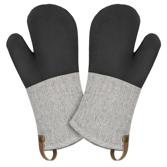Cuisinart Chambray Oven Mitts - Neoprene Grip, 2 Pack