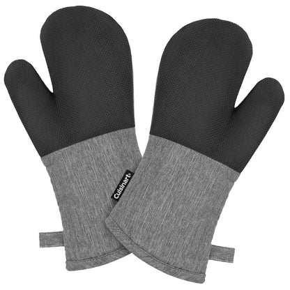 Cuisinart Chambray Oven Mitts - Neoprene Grip, 2 Pack