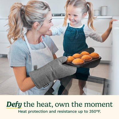 Cuisinart Chambray Oven Mitts - Neoprene Grip, 2 Pack