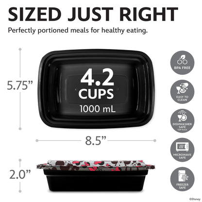 Disney Meal Prep Containers - 20 Piece Reusable Set with Lids