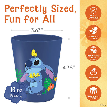 Disney Plastic Cups – 4 Pack 16 oz BPA-Free Stackable Tumblers