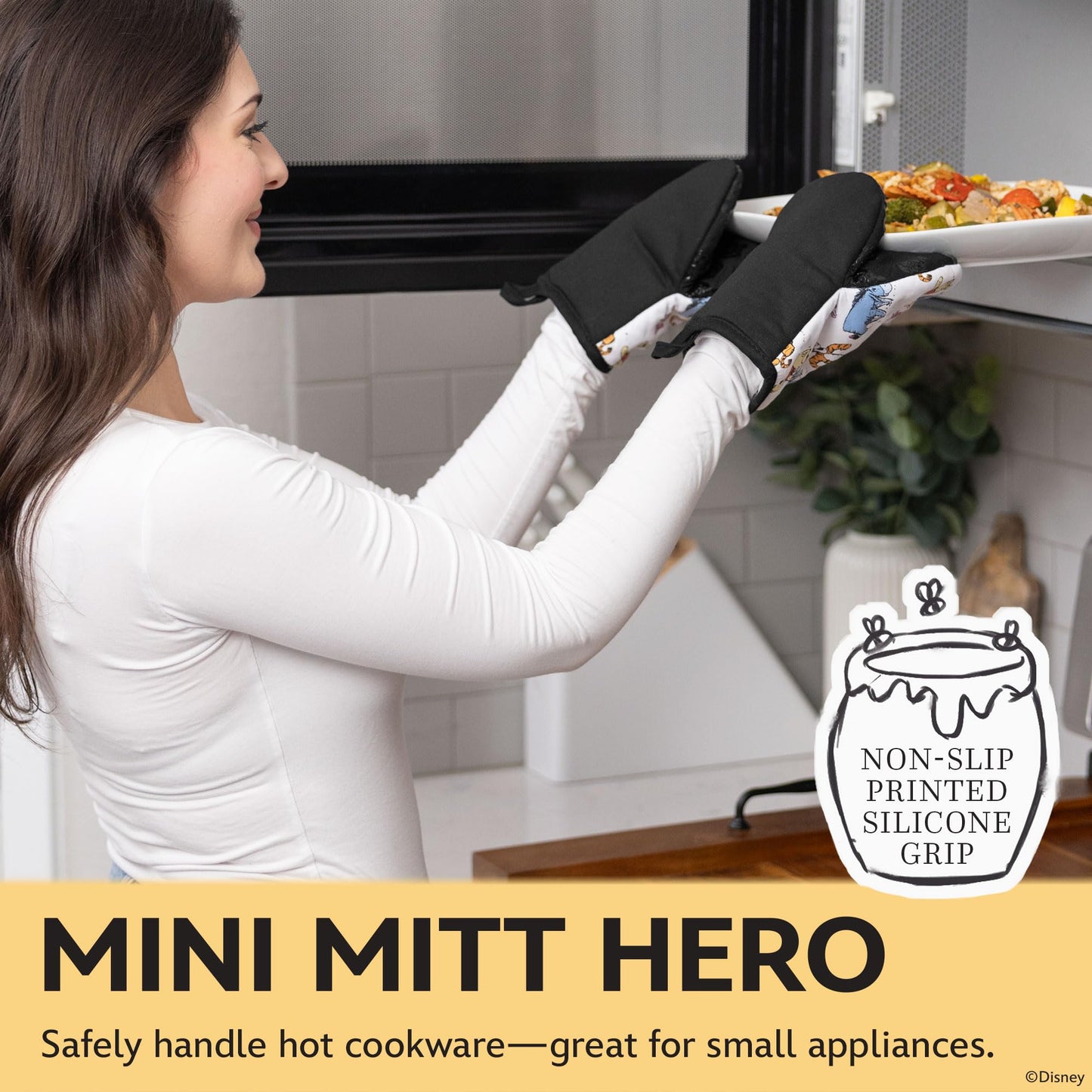 Disney Mini Oven Mitts - Silicone Grip, 2 Pack