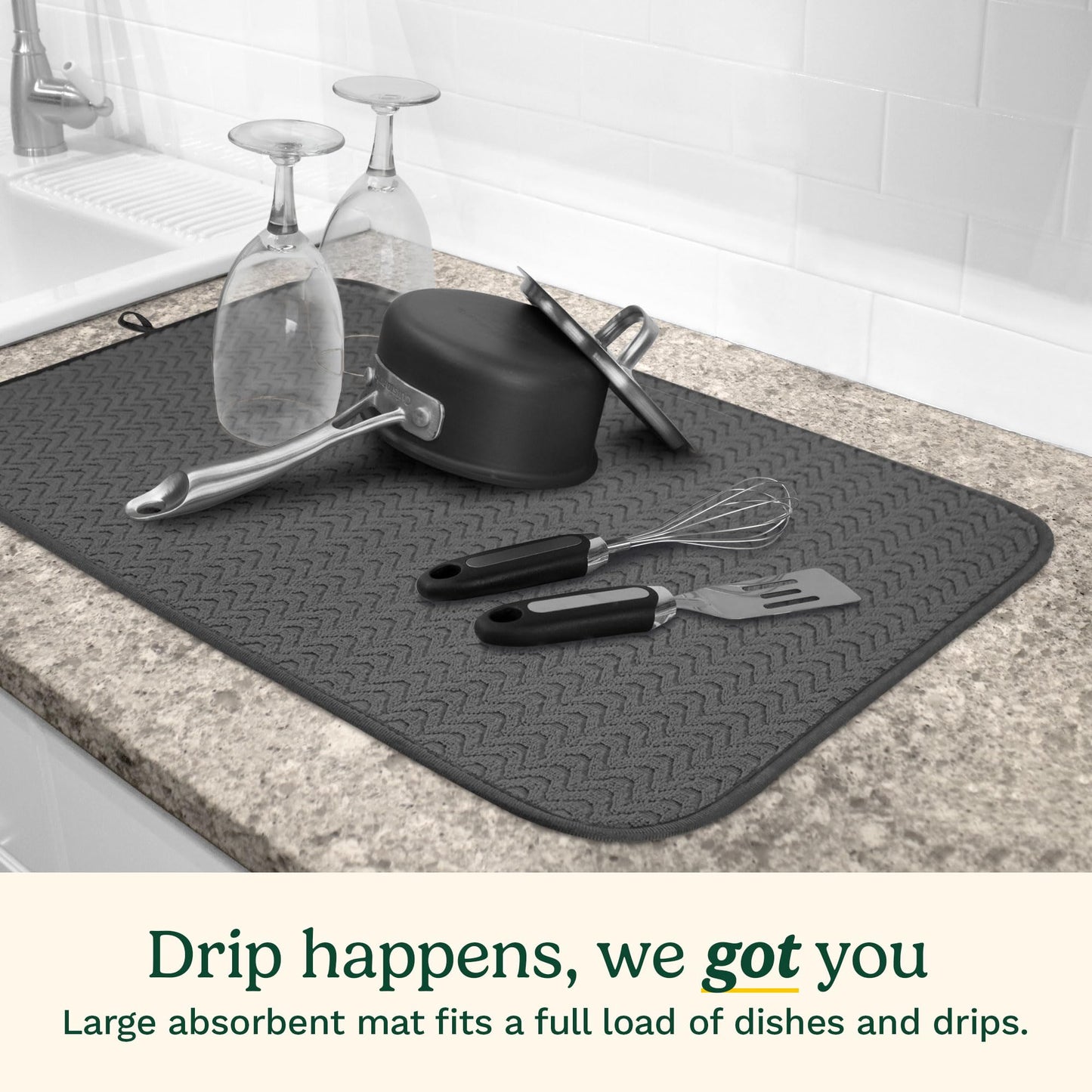 Cuisinart XL Dish Drying Mats - Ultra Absorbent, 2 Pack