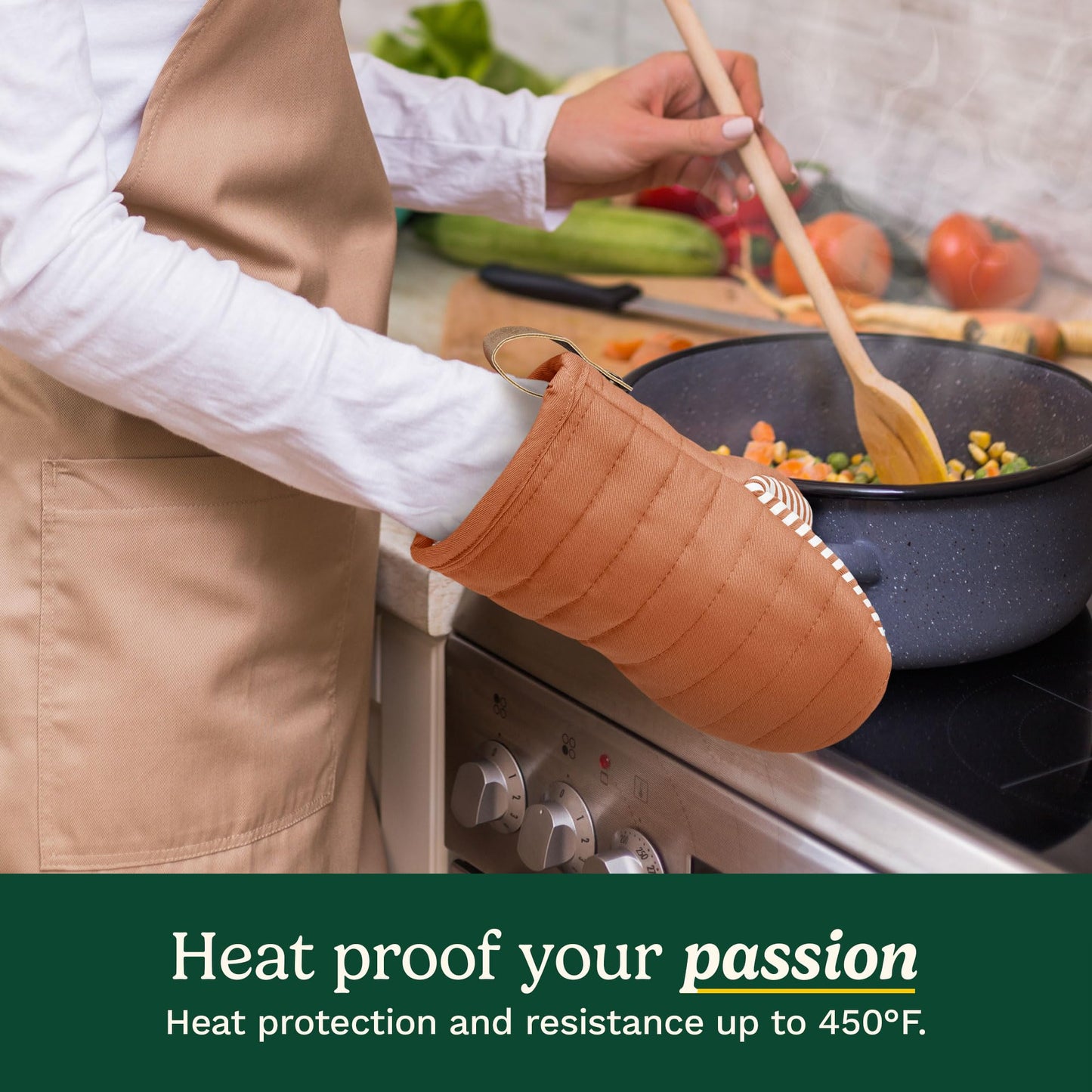 Cuisinart Horizon Mini Oven Mitts - Silicone Grip, 2 Pack