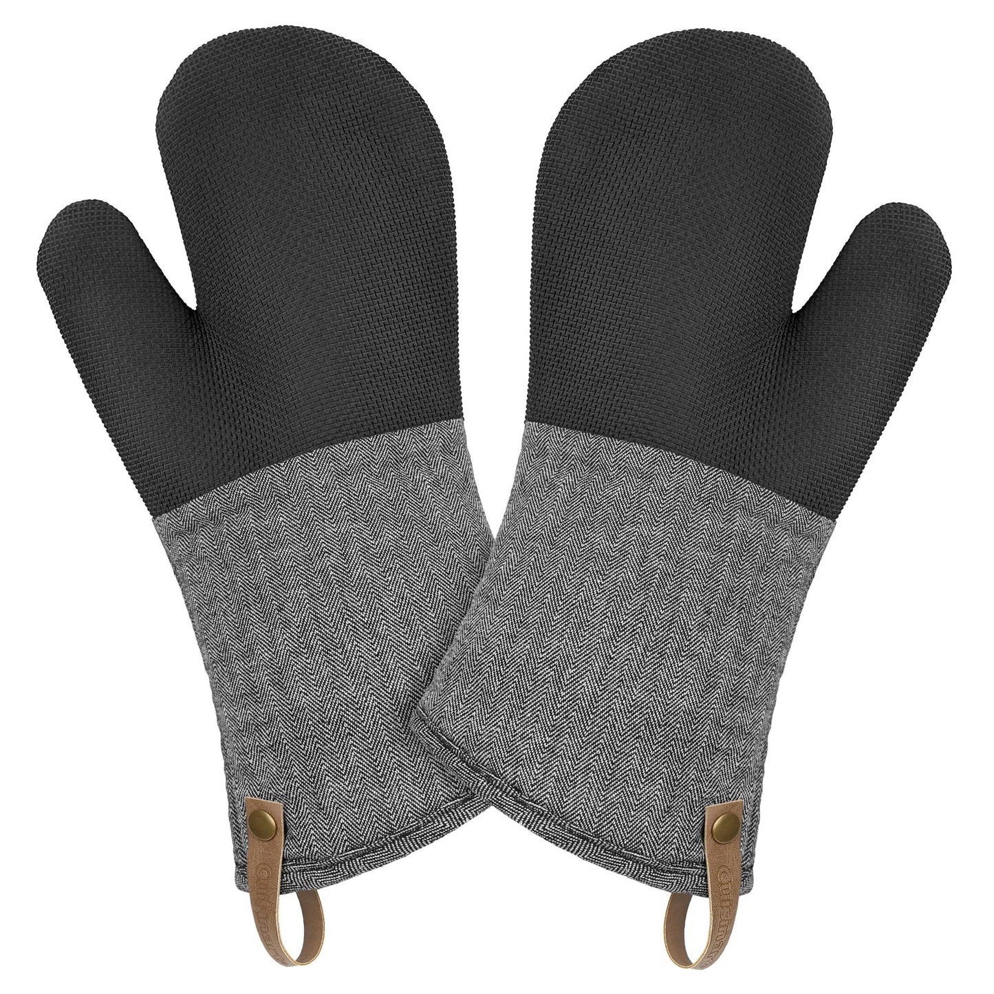 Cuisinart Chambray Oven Mitts - Neoprene Grip, 2 Pack