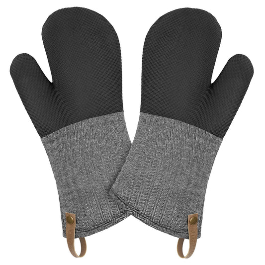 Cuisinart Chambray Oven Mitts - Neoprene Grip, 2 Pack