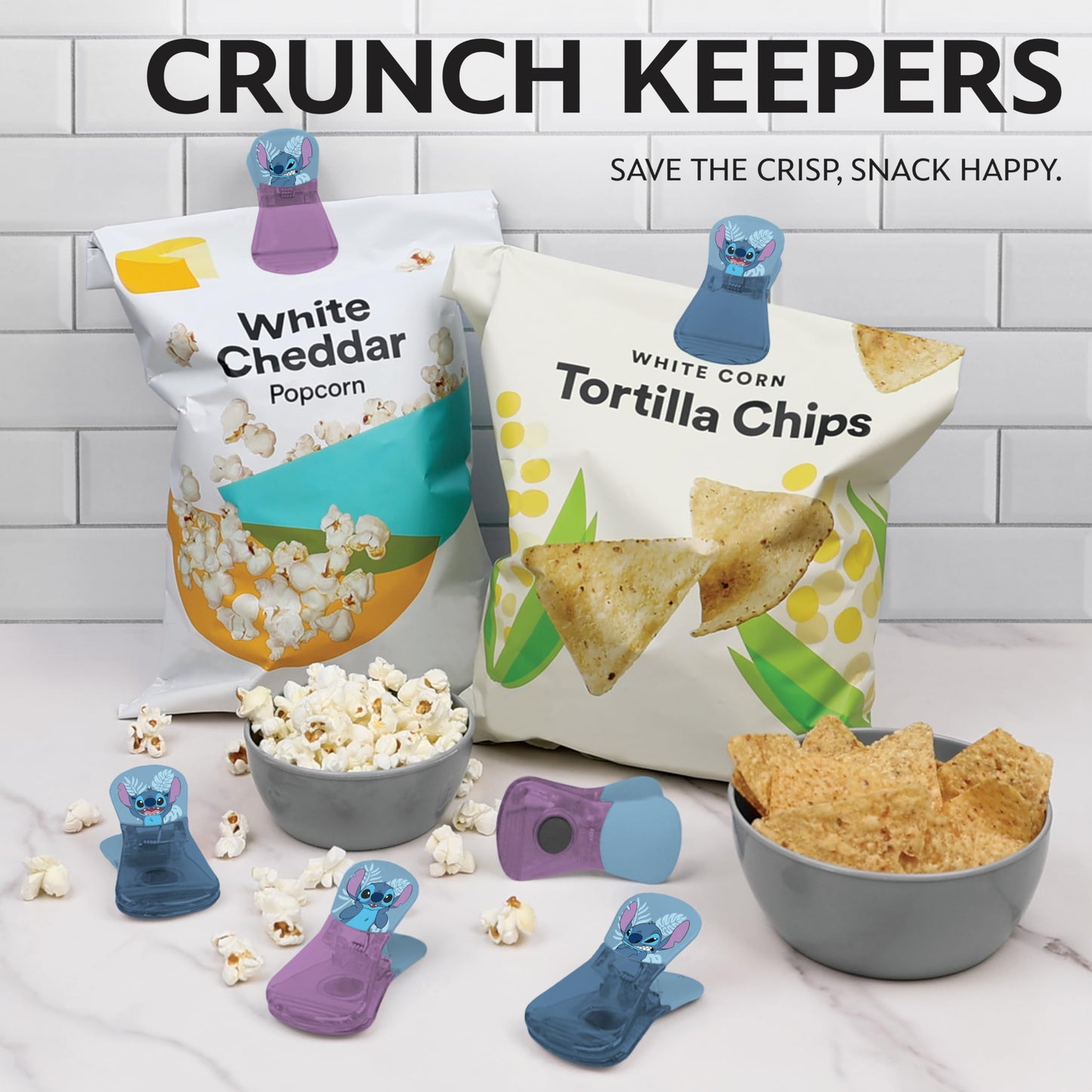 Disney Magnetic Bag Clips – 6 Pack for Pantry & Fridge