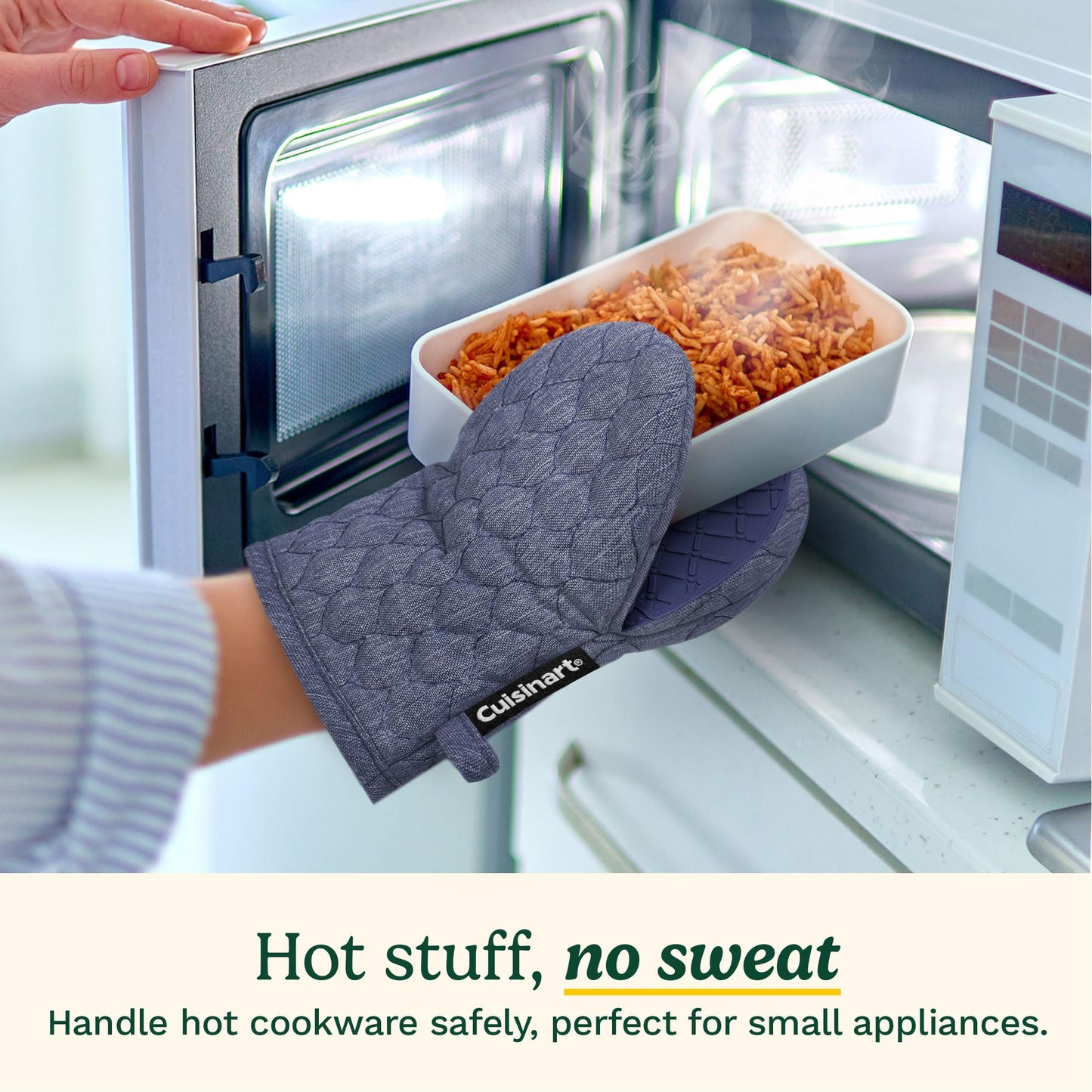 Cuisinart ShieldPro Mini Oven Mitts - Silicone Grip, 2 Pack
