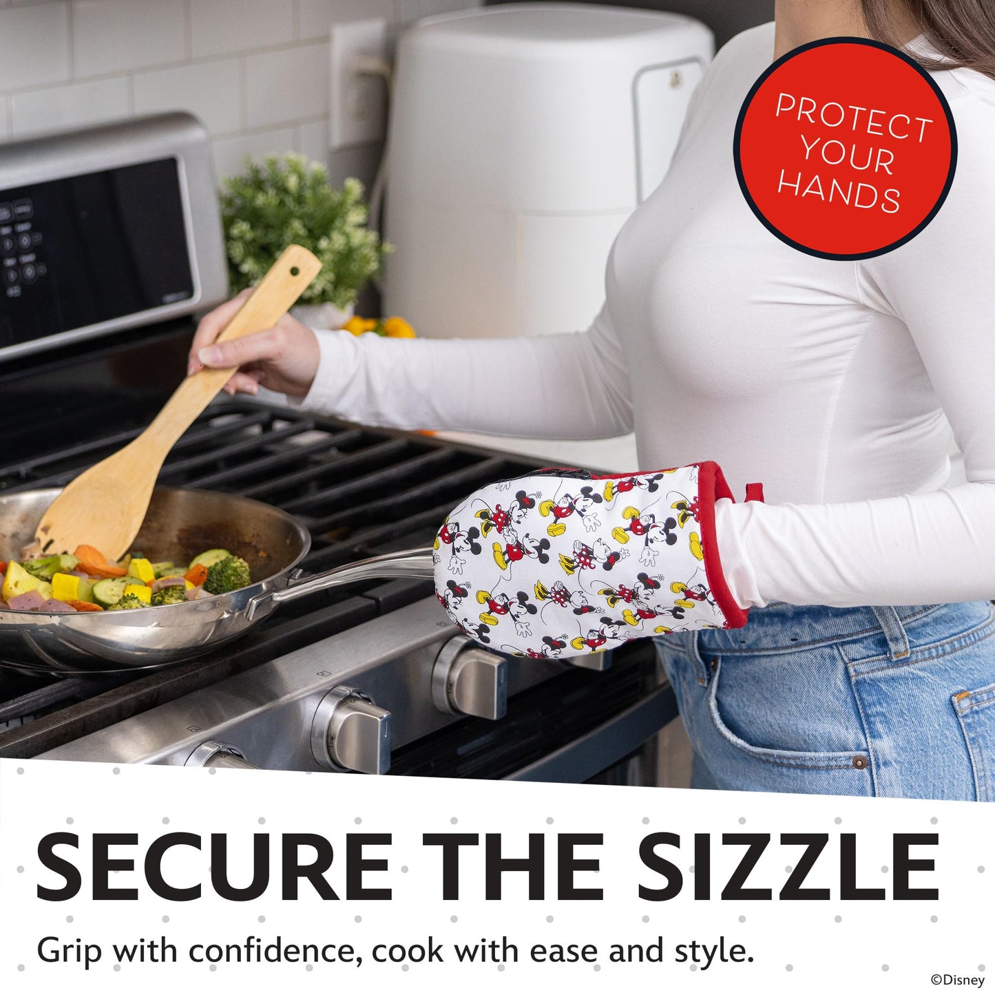 Disney Mini Oven Mitts - Silicone Grip, 2 Pack