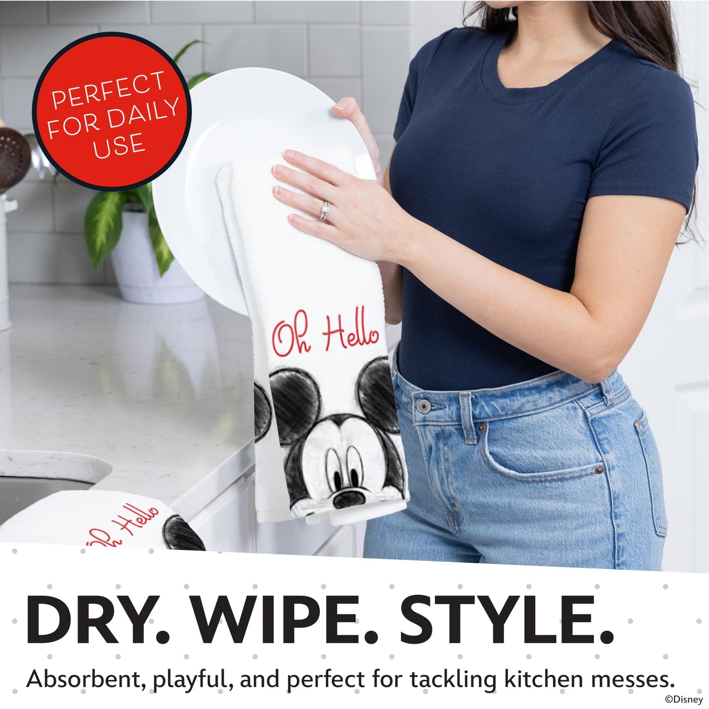 Disney Kitchen Towels & Mini Mitts Set - 4 Piece Bundle