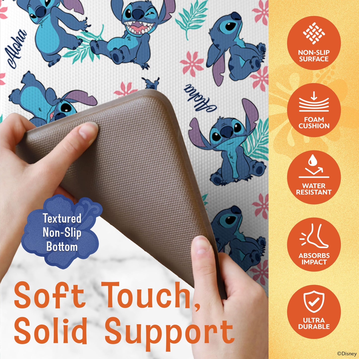 Disney Anti-Fatigue Kitchen Mat - Cushioned, Non-Slip