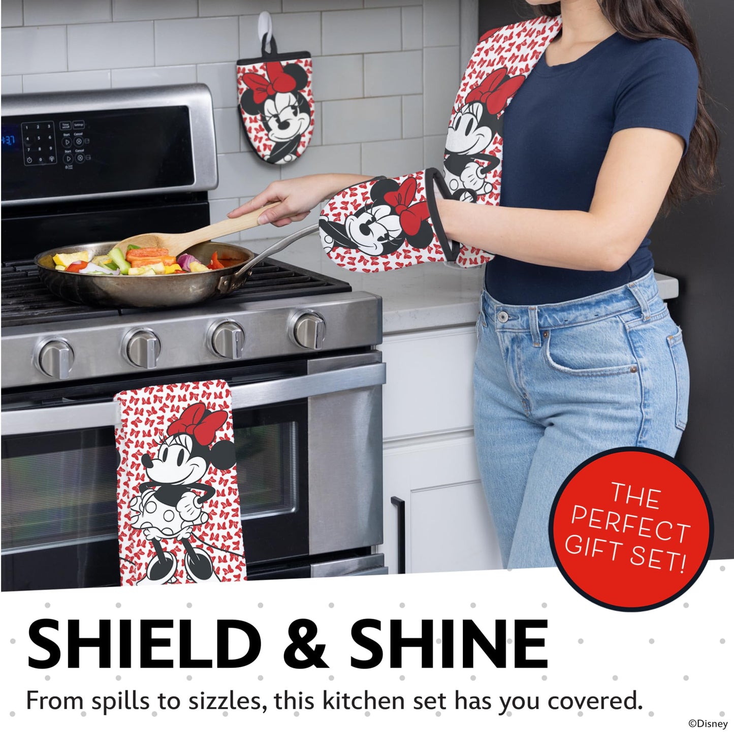 Disney Kitchen Towels & Mini Mitts Set - 4 Piece Bundle