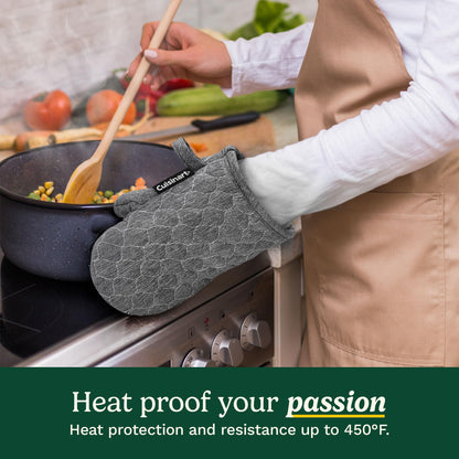 Cuisinart ShieldPro Mini Oven Mitts - Silicone Grip, 2 Pack