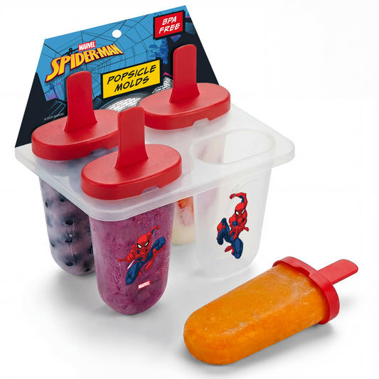 Marvel Spiderman Popsicle Molds - Reusable Ice Pop Mold Set
