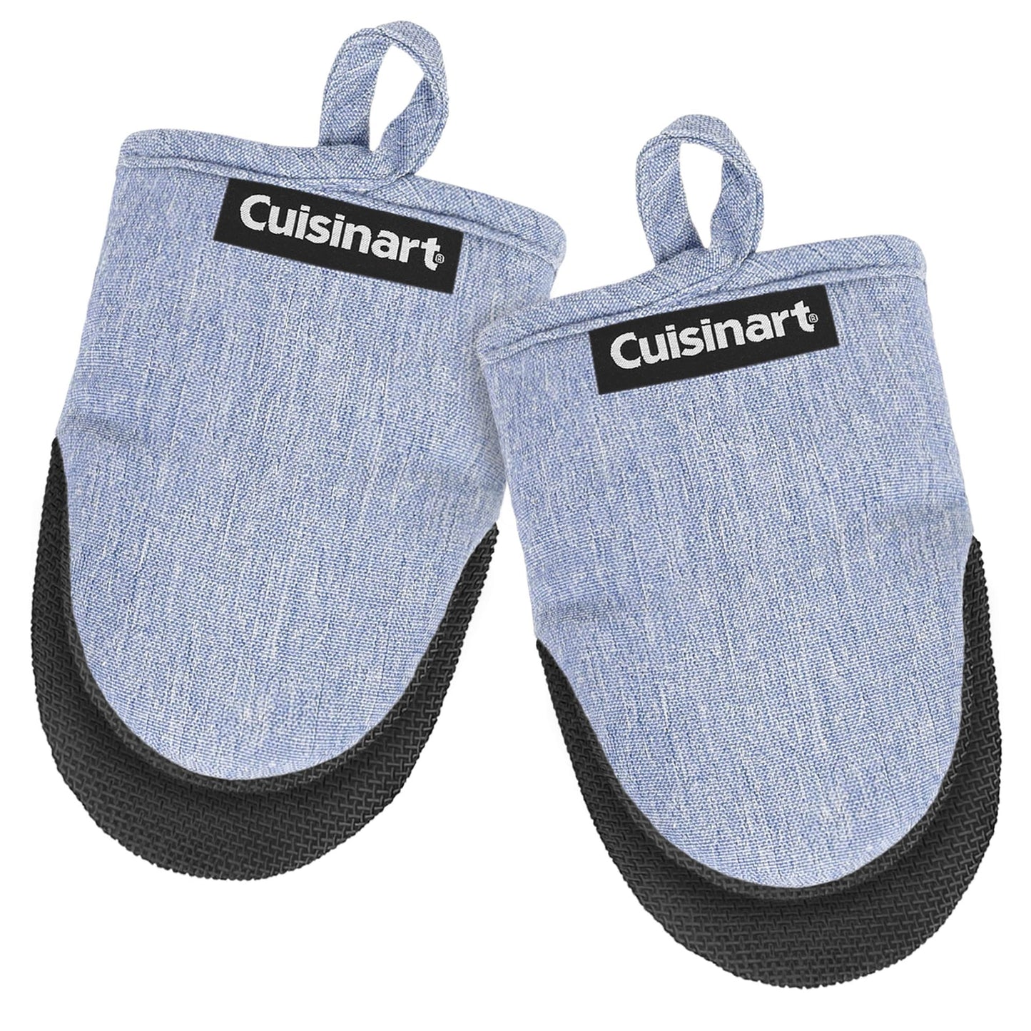 Cuisinart Chambray Mini Oven Mitts - Neoprene Grip, 2 Pack