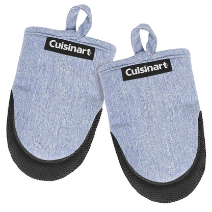 Cuisinart Chambray Mini Oven Mitts - Neoprene Grip, 2 Pack