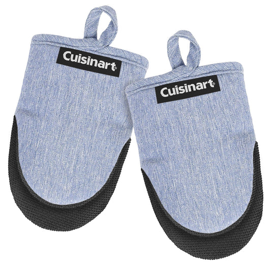 Cuisinart Chambray Mini Oven Mitts - Neoprene Grip, 2 Pack