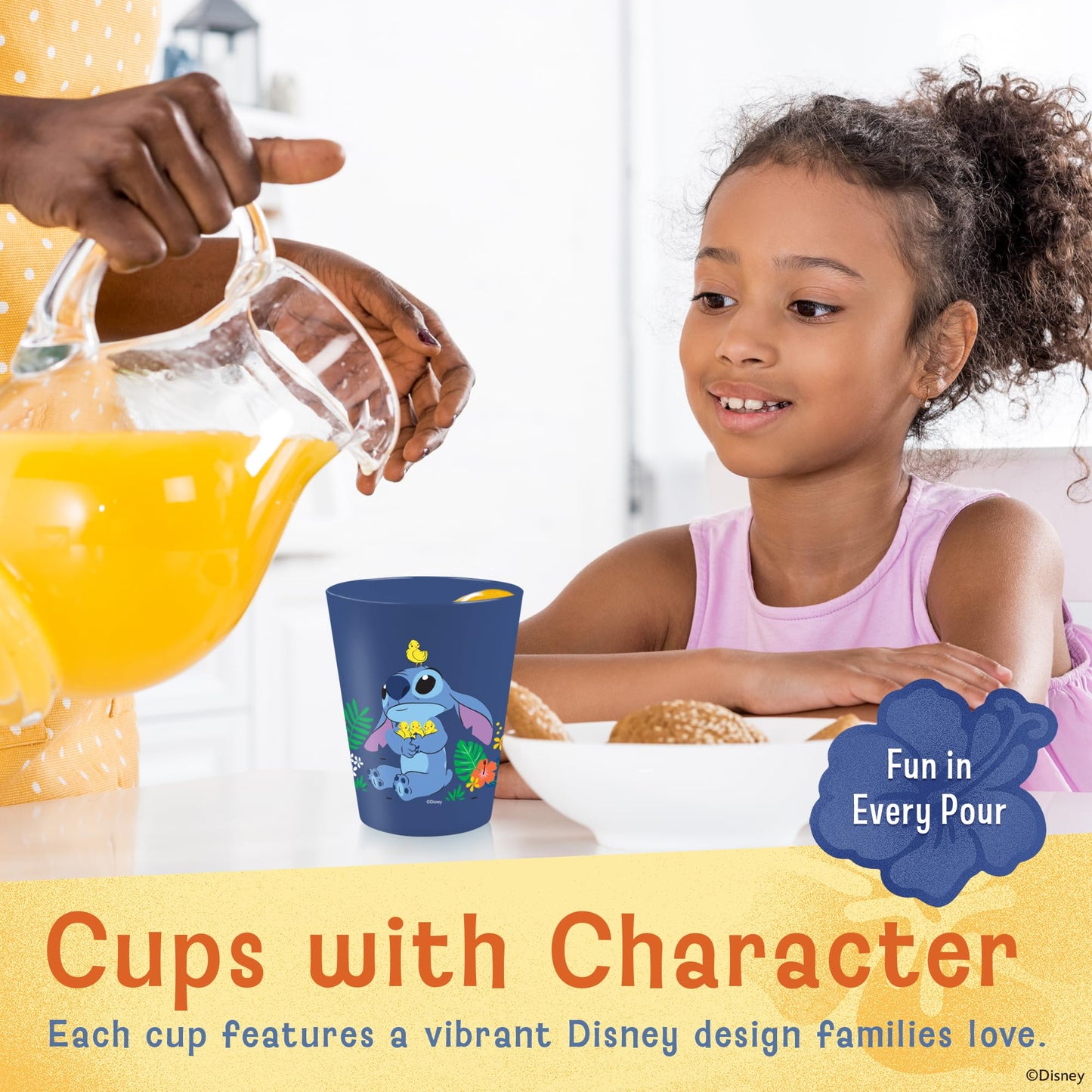 Disney Plastic Cups – 4 Pack 16 oz BPA-Free Stackable Tumblers