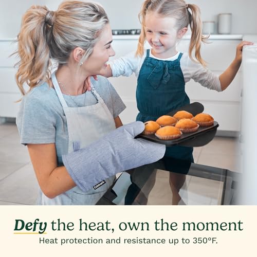 Cuisinart Chambray Oven Mitts - Neoprene Grip, 2 Pack