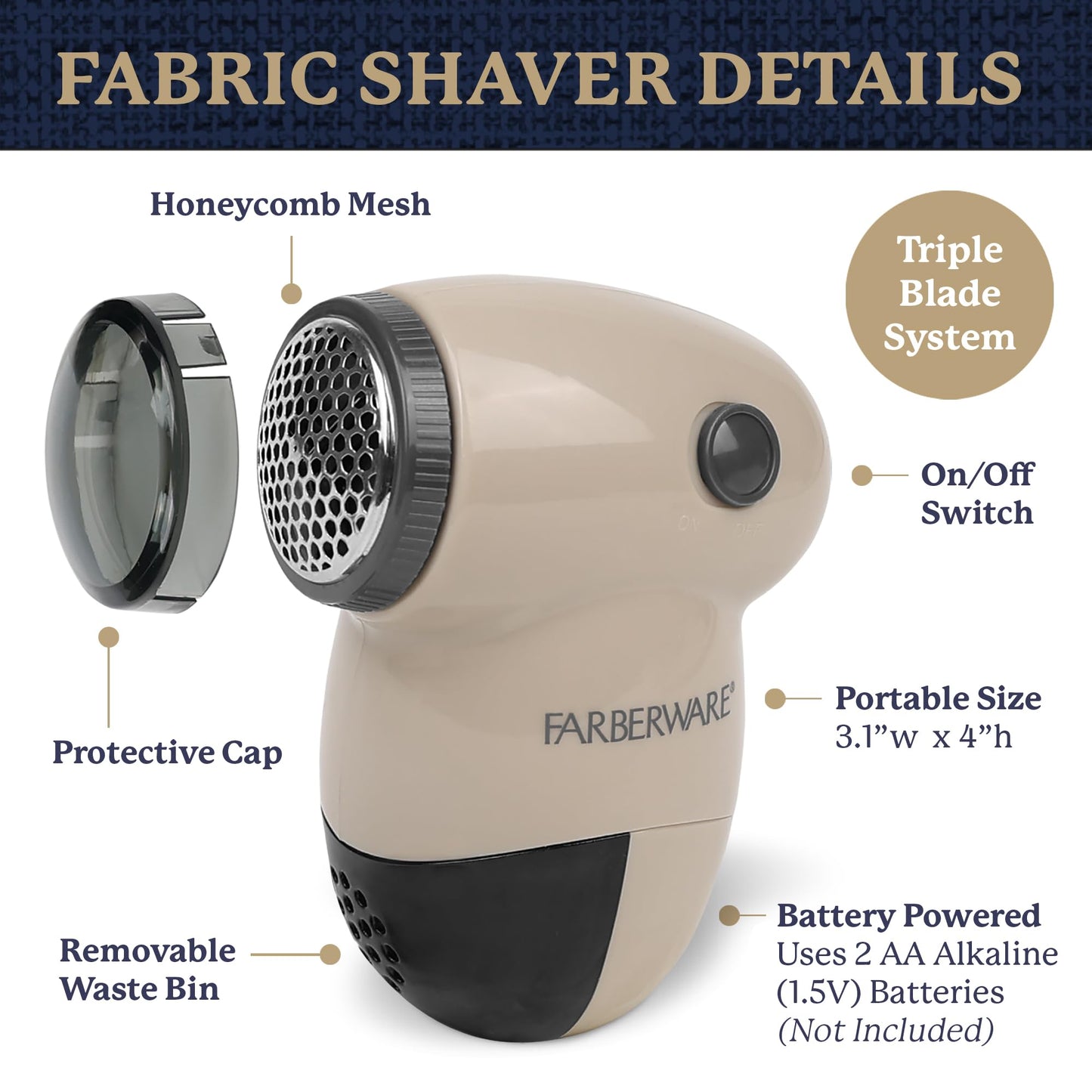 Farberware Fabric Shaver - Lint & Pilling Remover