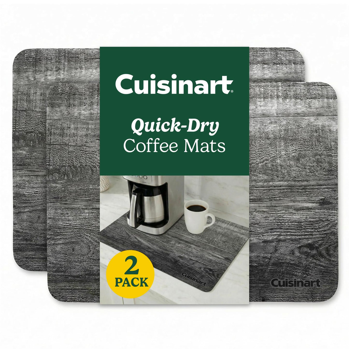Cuisinart Coffee Bar Mat - Quick-Dry Absorbent, 2 Pack