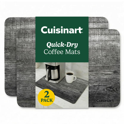 Cuisinart Coffee Bar Mat - Quick-Dry Absorbent, 2 Pack