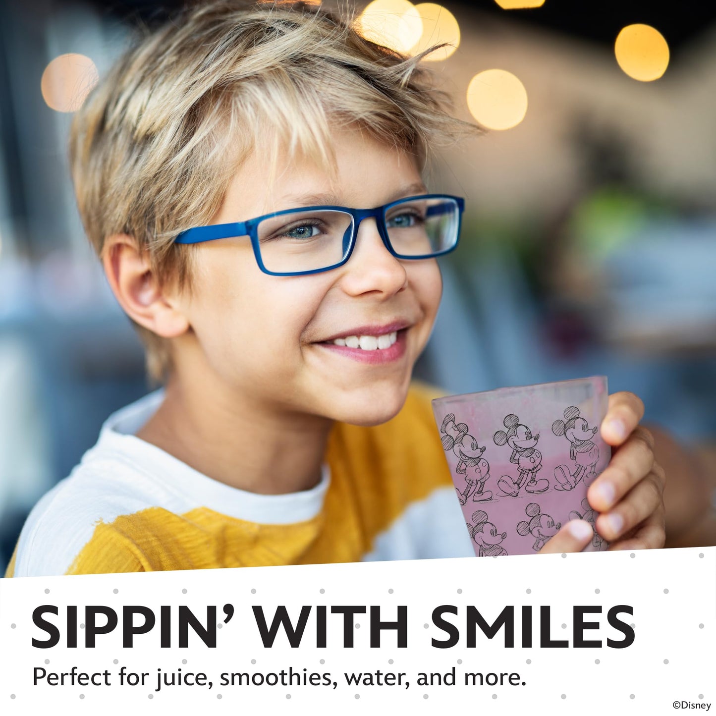 Disney Plastic Cups – 4 Pack 16 oz BPA-Free Stackable Tumblers