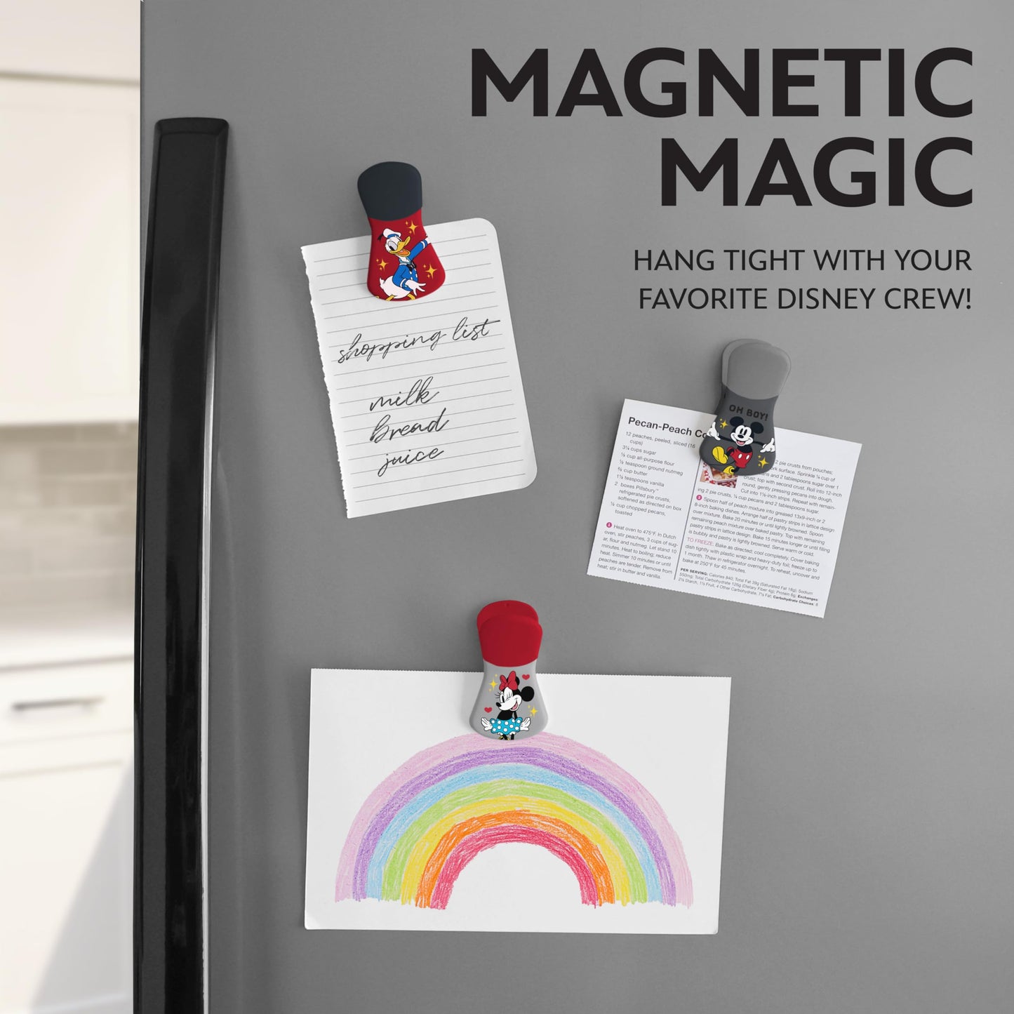 Disney Magnetic Bag Clips – 6 Pack for Pantry & Fridge