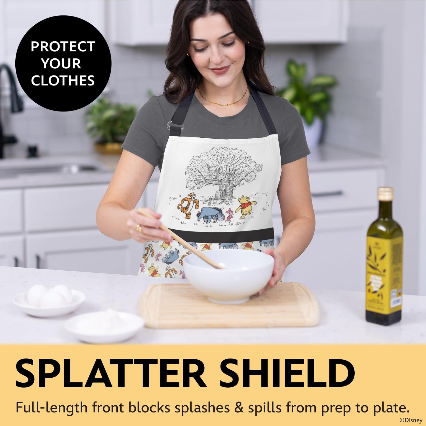 Disney Apron & Mini Oven Mitts Set - 3 Piece Kitchen Bundle