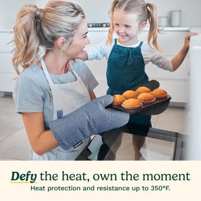 Cuisinart Chambray Oven Mitts - Neoprene Grip, 2 Pack