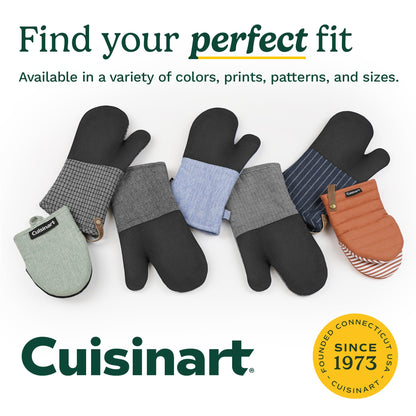 Cuisinart ShieldPro Mini Oven Mitts - Silicone Grip, 2 Pack