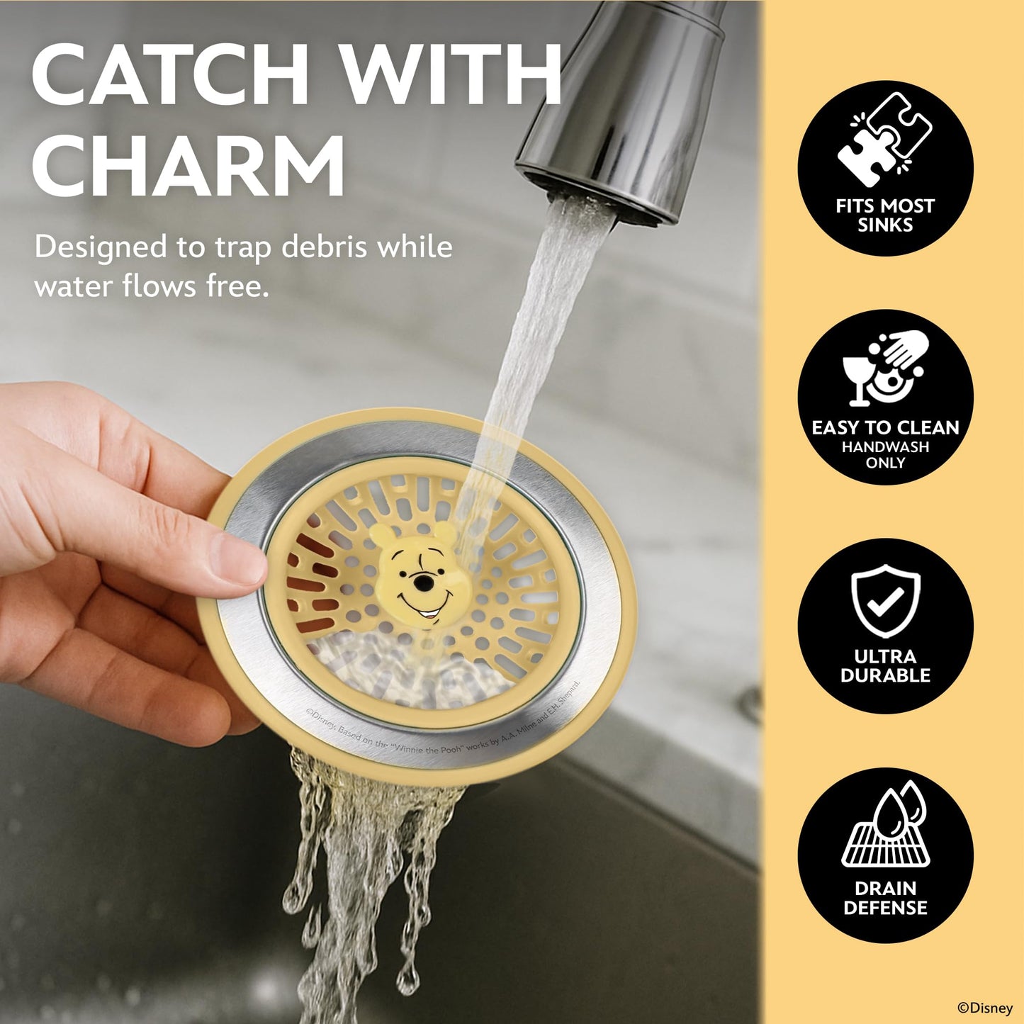 Disney Sink Accessories Set - Strainer, Sponge & Sink Tray