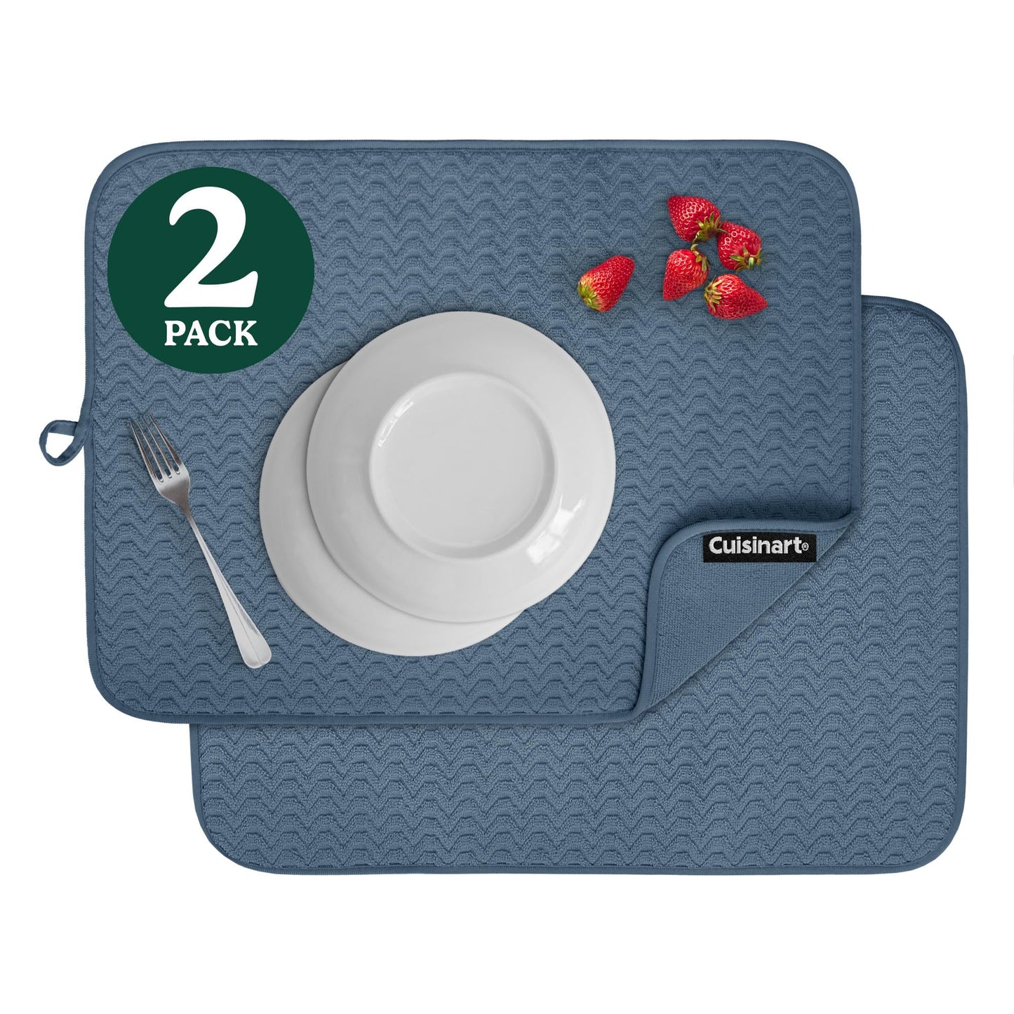 Cuisinart XL Dish Drying Mats - Ultra Absorbent, 2 Pack
