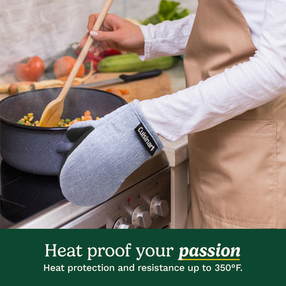 Cuisinart Chambray Mini Oven Mitts - Neoprene Grip, 2 Pack