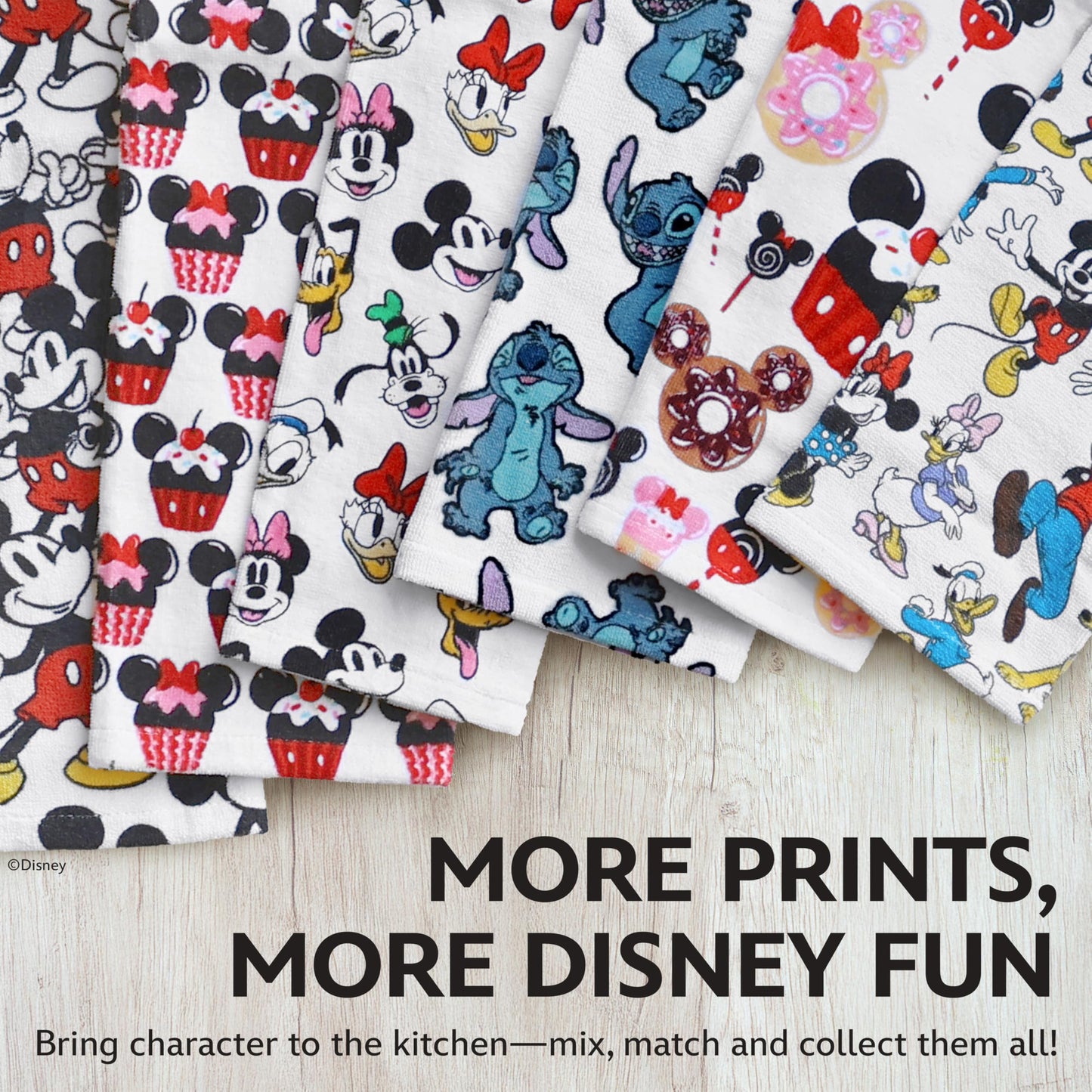 Disney Kitchen Towels - 100% Cotton, 2 Pack