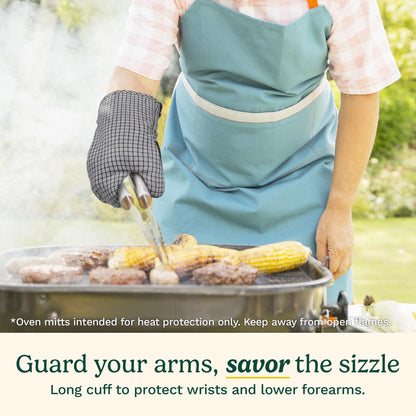 Cuisinart Chambray Oven Mitts - Neoprene Grip, 2 Pack