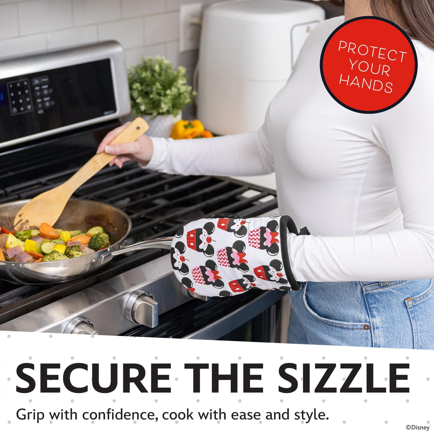 Disney Mini Oven Mitts - Silicone Grip, 2 Pack