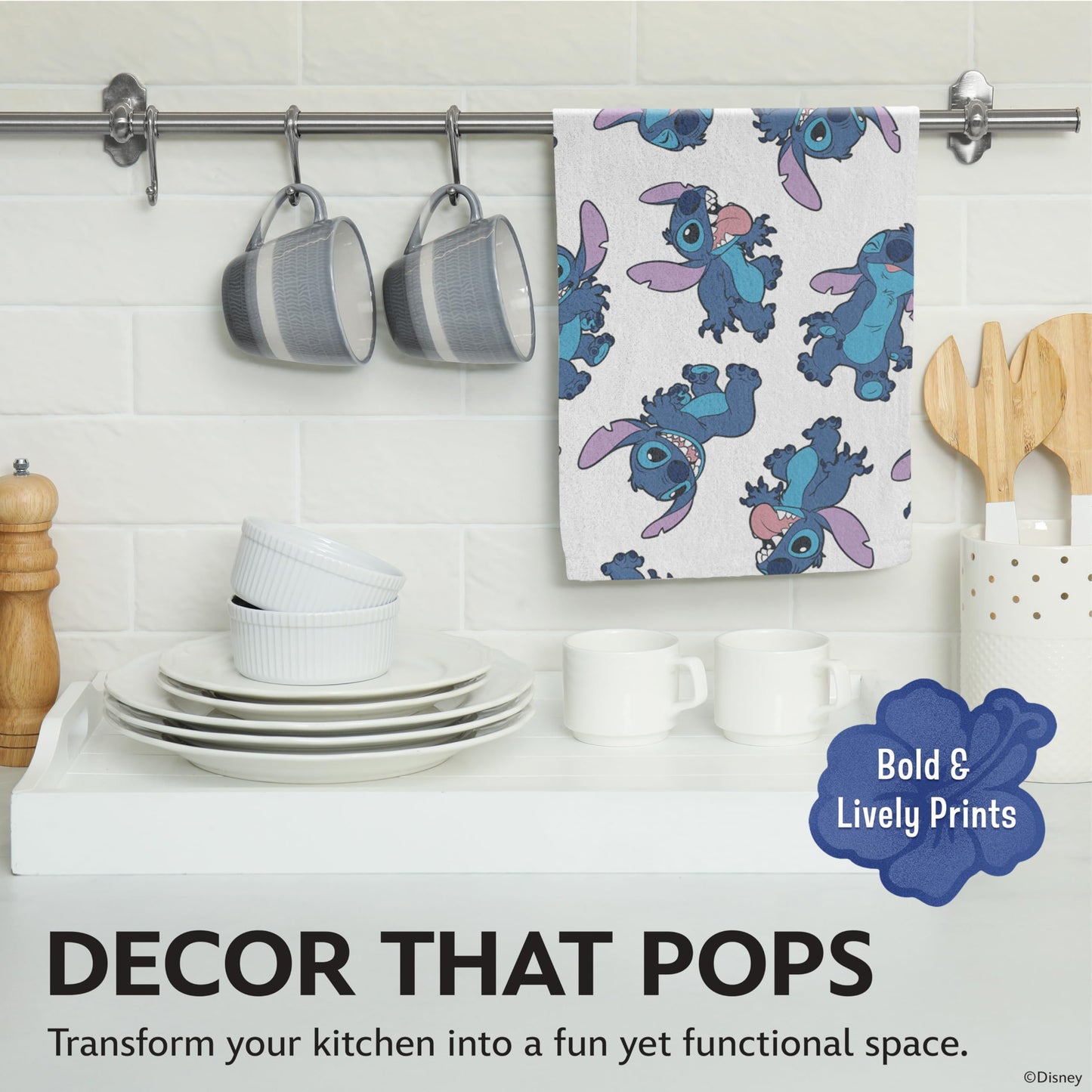 Disney Kitchen Towels - 100% Cotton, 2 Pack