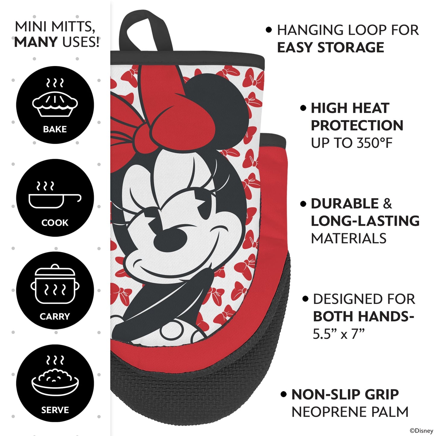 Disney Kitchen Towels & Mini Mitts Set - 4 Piece Bundle