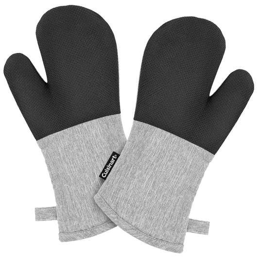 Cuisinart Chambray Oven Mitts - Neoprene Grip, 2 Pack