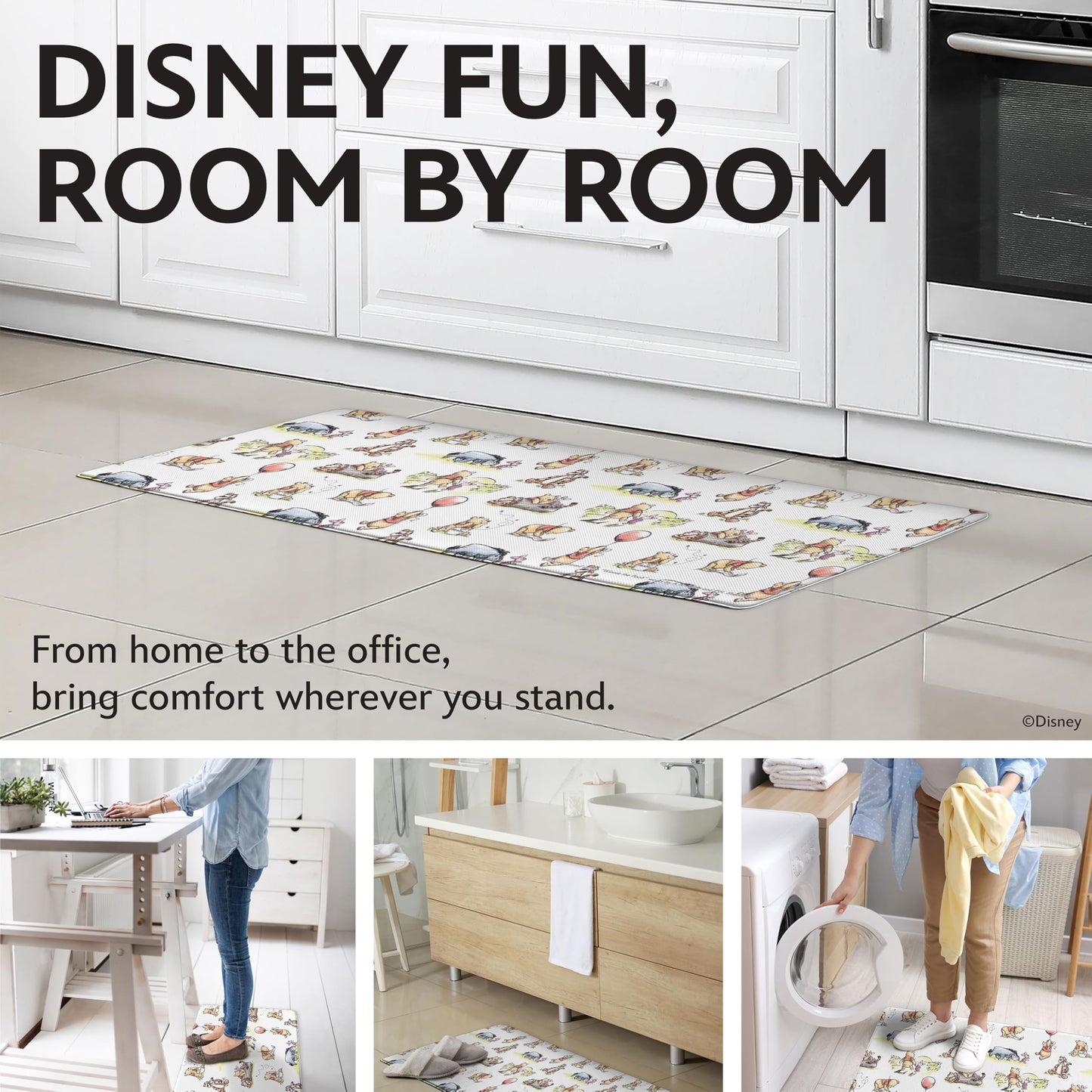 Disney Anti-Fatigue Kitchen Mat - Cushioned, Non-Slip