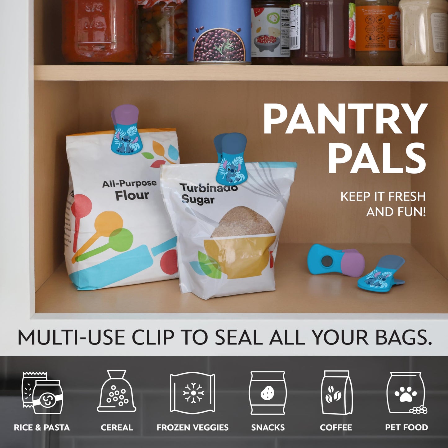 Disney Magnetic Bag Clips – 6 Pack for Pantry & Fridge