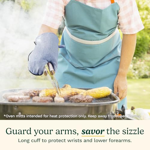 Cuisinart Chambray Oven Mitts - Neoprene Grip, 2 Pack